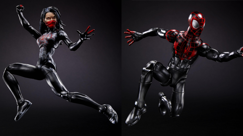 Marvel Legends Silk and Miles Morales, Ultimate Spider-Man.